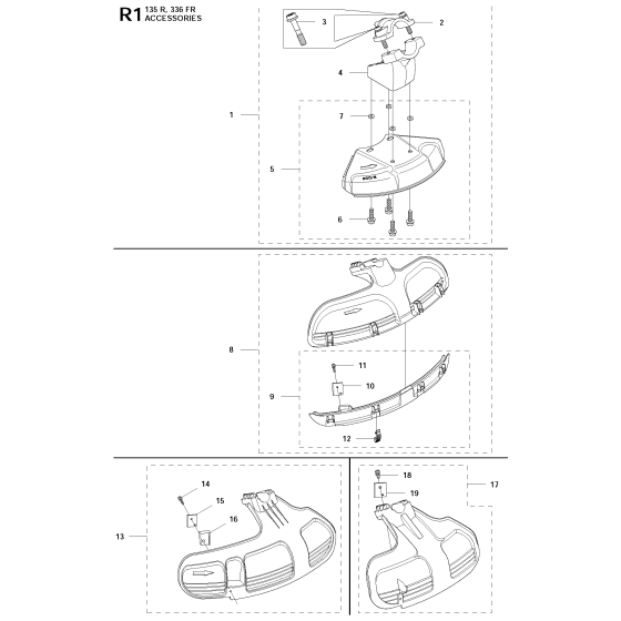 Accessories-2 for Husqvarna 135R Brushcutters