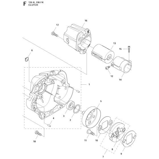 Clutch for Husqvarna 135R Brushcutters