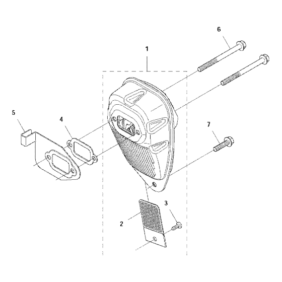 Muffler Assembly For Husqvarna 336FR Brushcutter