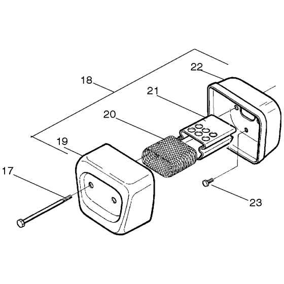 Muffler Assembly for Husqvarna 136 Chainsaw