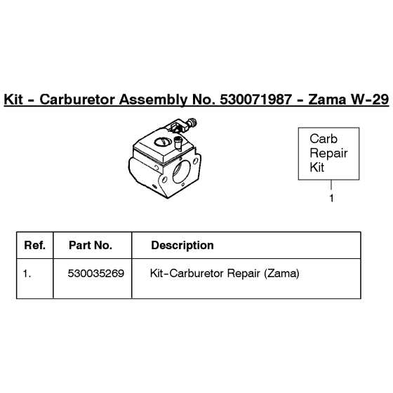 Carburetor Assembly for Husqvarna 137e Chainsaw