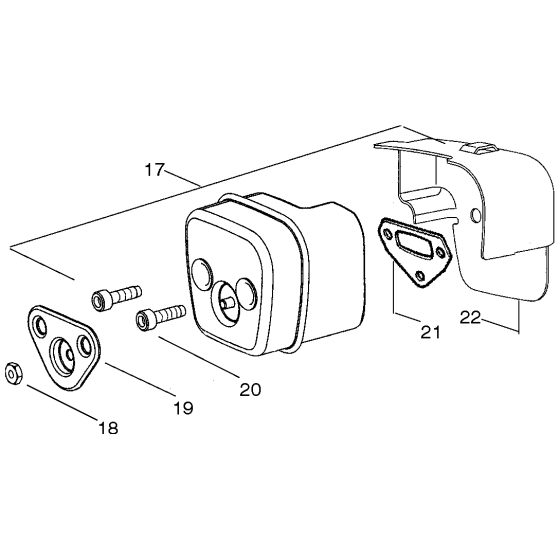 Muffler Assembly for Husqvarna 137e Chainsaw