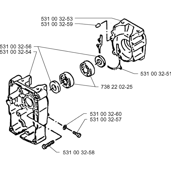 Crankcase Assembly For Husqvarna 140B Leaf Blowers