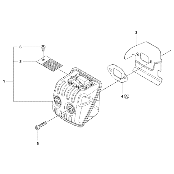 Muffler Assembly for Husqvarna 140e Chainsaw