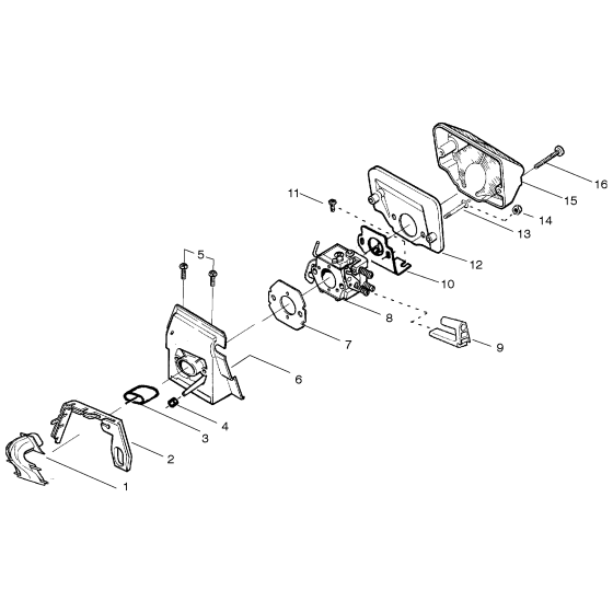 Carburetor & Air Filter Assembly for Husqvarna 141 Chainsaw