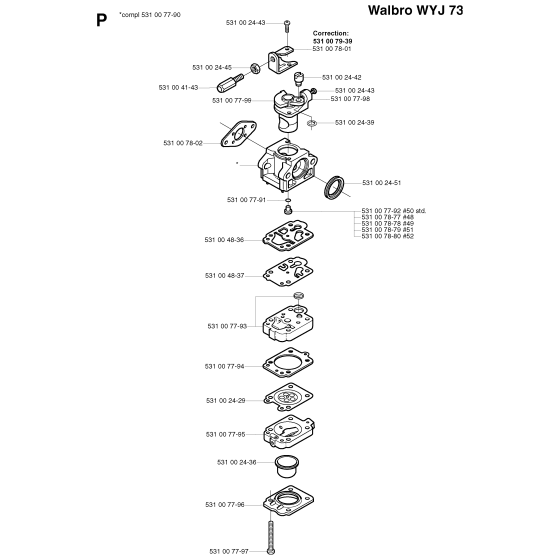 Carburetor Details for Husqvarna 142R Brushcutters