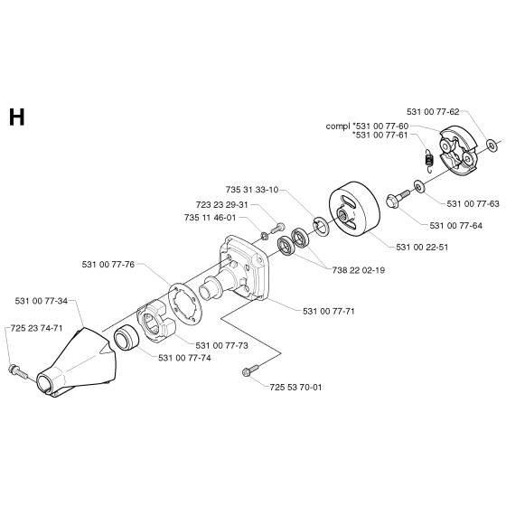 Clutch for Husqvarna 142R Brushcutters