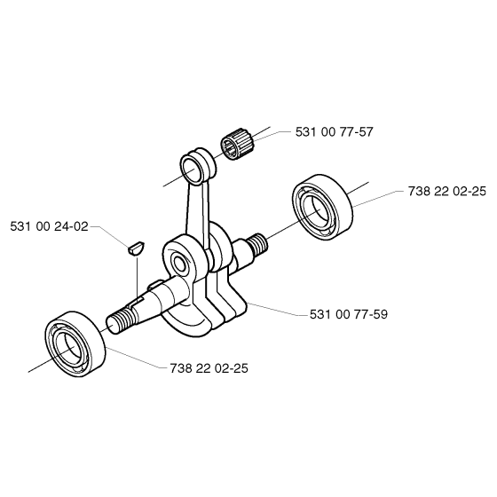 Crankshaft for Husqvarna 152RB Brushcutters