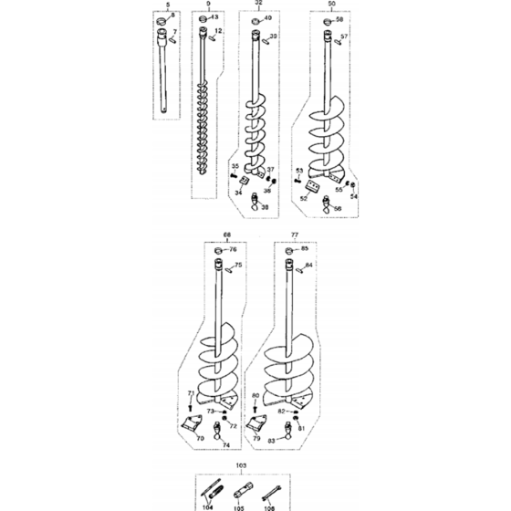 Accessories Assembly for Husqvarna 143AE15 Earth Auger