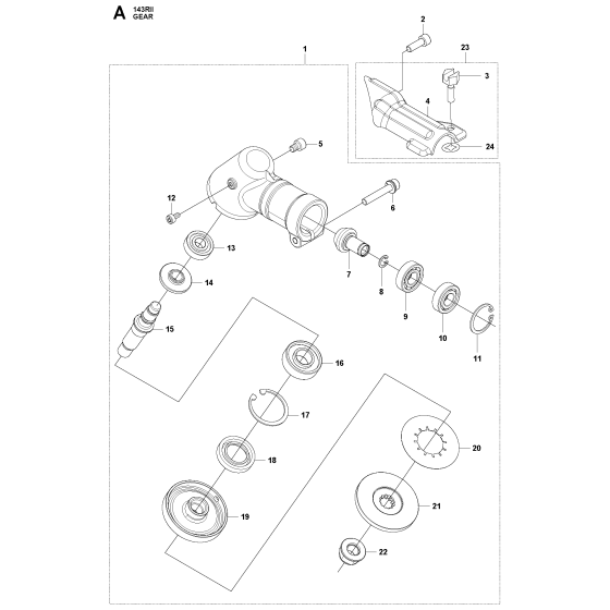 Gears for Husqvarna 143Rii Brushcutters