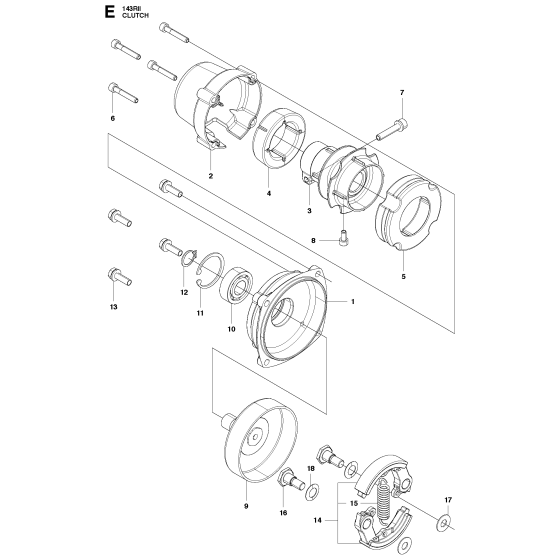 Clutch for Husqvarna 143Rii Brushcutters