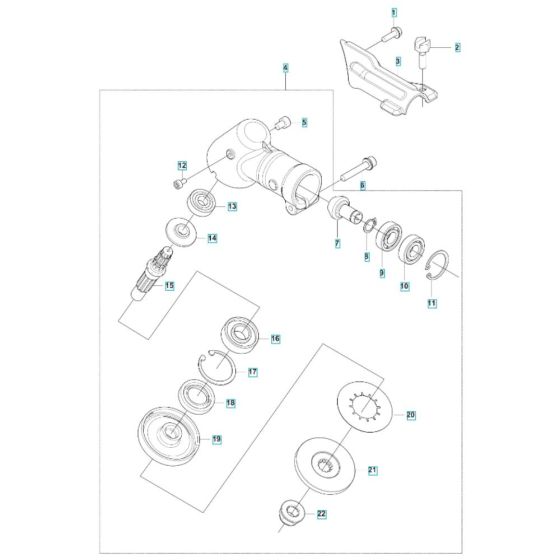 Gear Assembly for Husqvarna 143RS Brushcutter