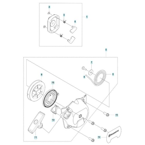 Starter Assembly for Husqvarna 143RS Brushcutter