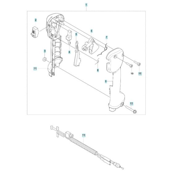 Throttle Assembly for Husqvarna 143RS Brushcutter