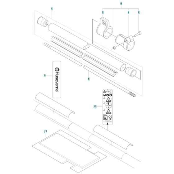 Shaft Assembly for Husqvarna 143RS Brushcutter