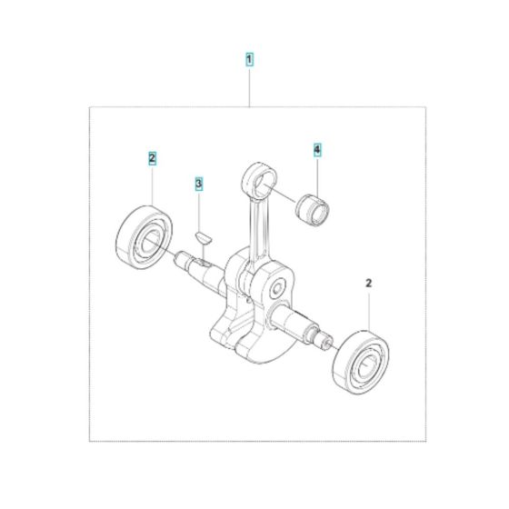 Crankshaft Assembly for Husqvarna 143RS Brushcutter