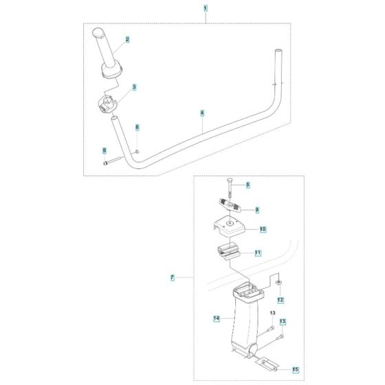 Handle Assembly for Husqvarna 143RST Brushcutter