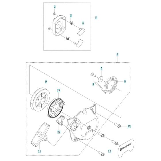 Starter Assembly for Husqvarna 143RST Brushcutter