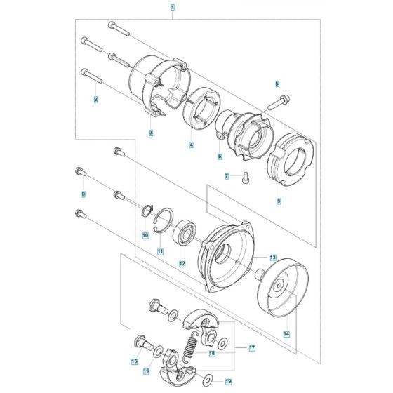 Clutch Assembly for Husqvarna 143RST Brushcutter