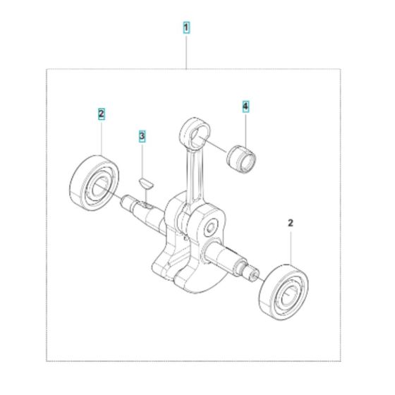 Crankshaft Assembly for Husqvarna 143RST Brushcutter