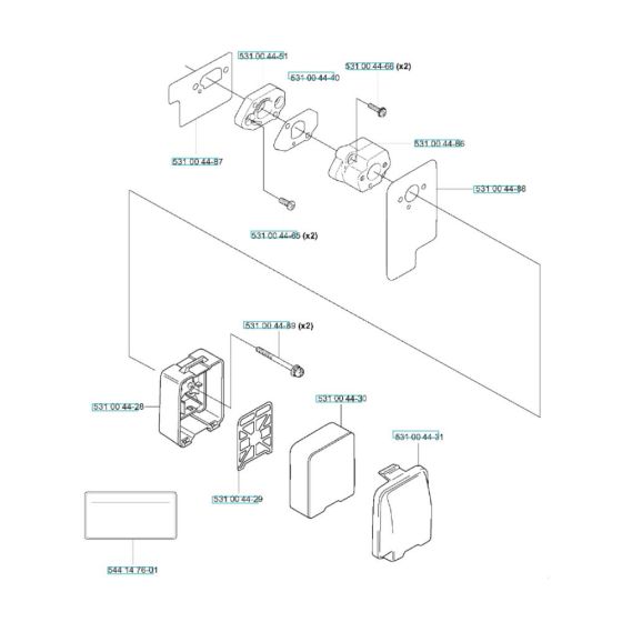 Air Filter Assembly for Husqvarna 145 BT Blower