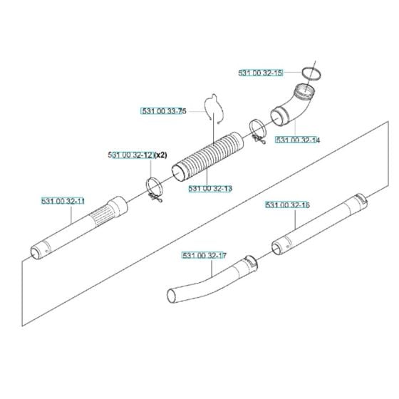 Tube Assembly for Husqvarna 145 BT Blower