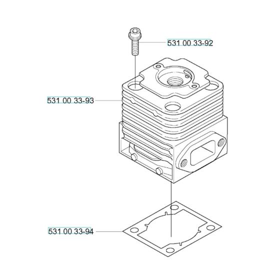 Cylinder Assembly for Husqvarna 145 BT Blower