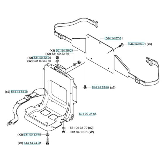 Harness Assembly for Husqvarna 145 BT Blower