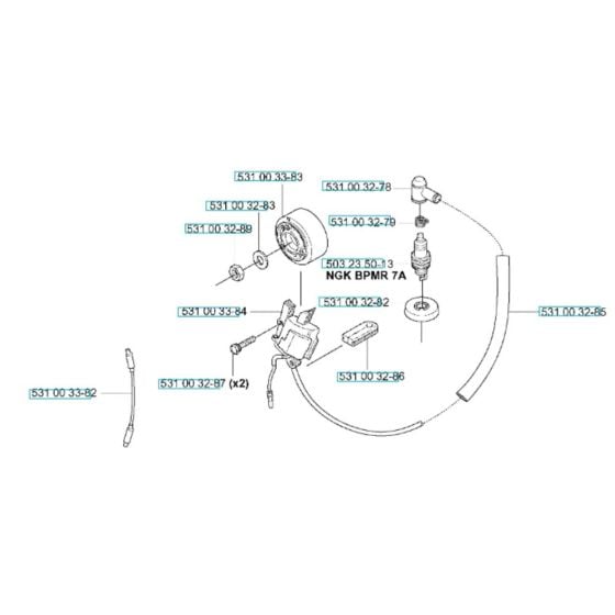 Ignition System Assembly for Husqvarna 145 BT Blower