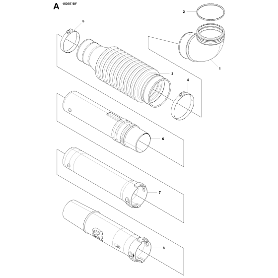 Tube Assembly For Husqvarna 150BF Leaf Blowers