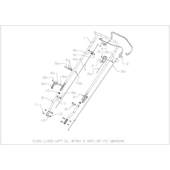 Handle Assembly for Masport 150ST SP 2019 Jan Mower