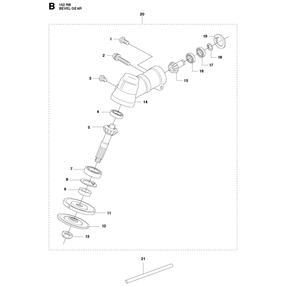 Bevel Gear for Husqvarna 152RB Brushcutters