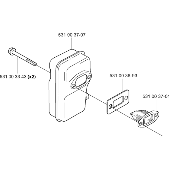 Muffler Assembly For Husqvarna 155B Leaf Blowers