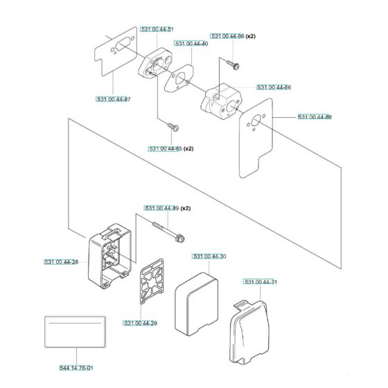 Air Filter Assembly for Husqvarna 155 BT Blower