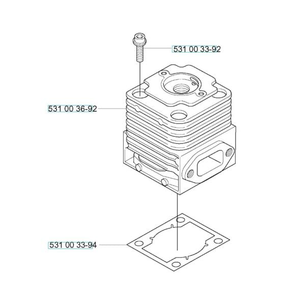 Cylinder Assembly for Husqvarna 155 BT Blower