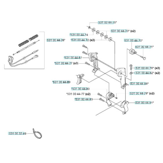 Handle Assembly for Husqvarna 155 BT Blower