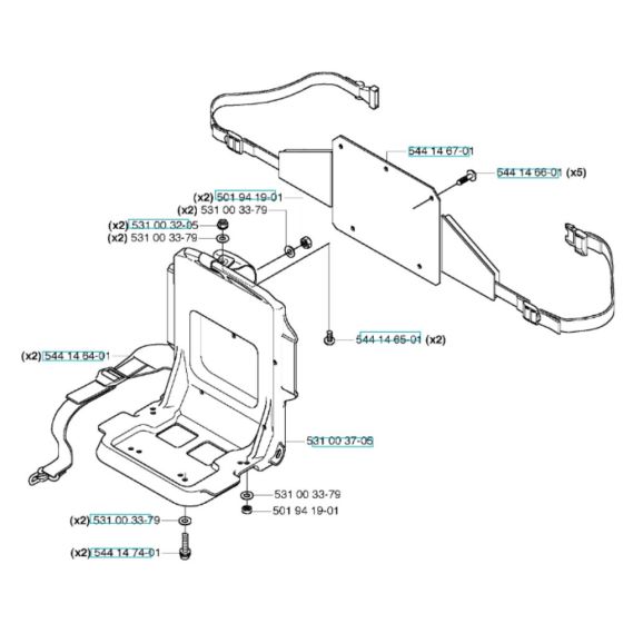 Harness Assembly for Husqvarna 155 BT Blower