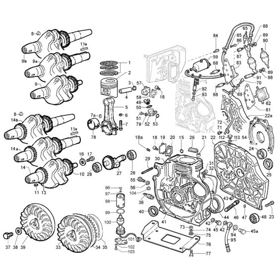 Crankcase Assembly for Lombardini 15LD (225) Engines