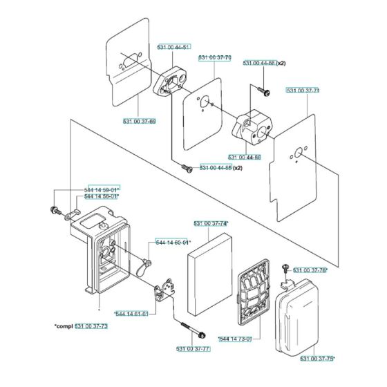 Air Filter Assembly for Husqvarna 165 BT Blower