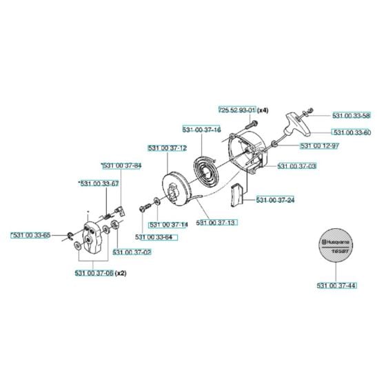 Starter Assembly for Husqvarna 165 BT Blower