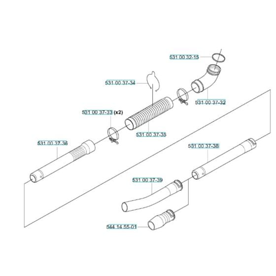 Tube Assembly for Husqvarna 165 BT Blower