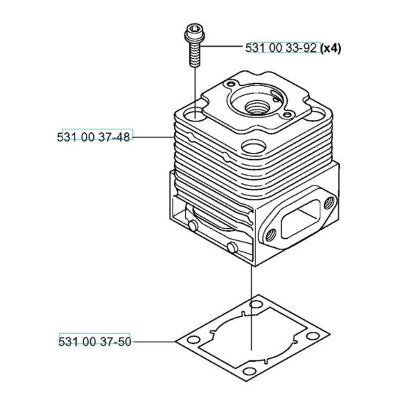 Cylinder Assembly for Husqvarna 165 BT Blower