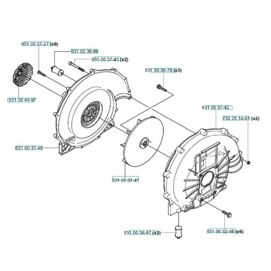 Fan Assembly for Husqvarna 165 BT Blower