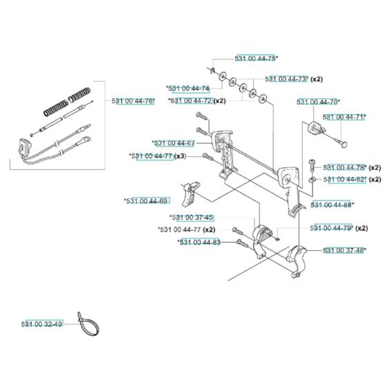 Handle Assembly for Husqvarna 165 BT Blower