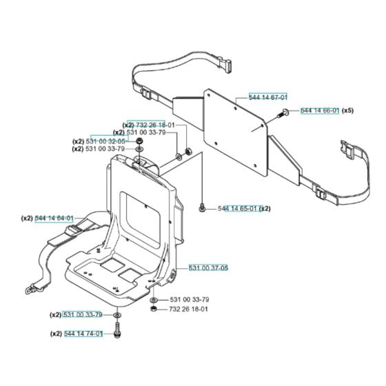 Harness Assembly for Husqvarna 165 BT Blower