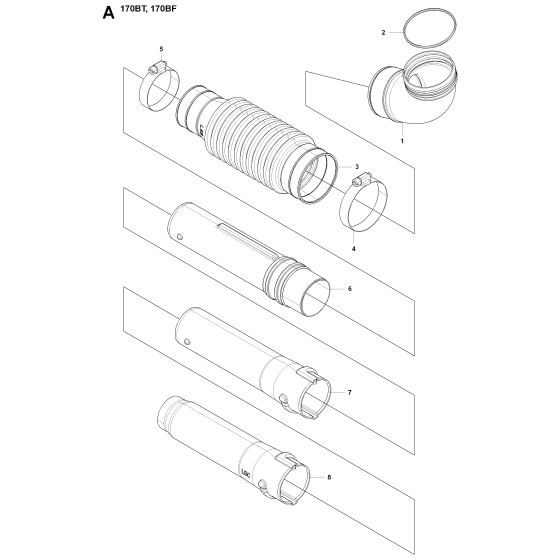 Tube Assembly For Husqvarna 170BF Leaf Blowers