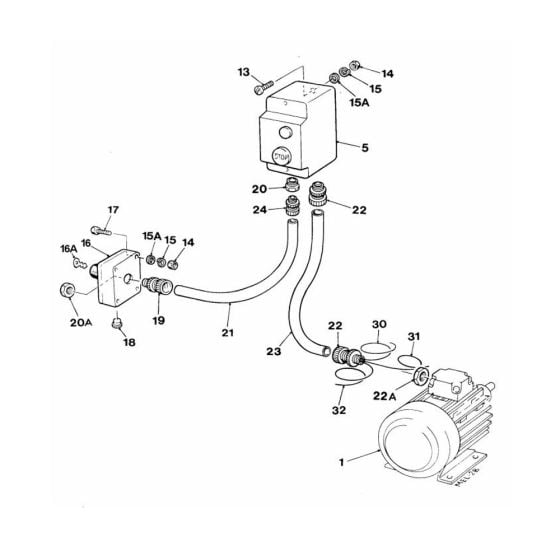 Start Switches, Electric Drive Assembly for Winget 175T Mixers