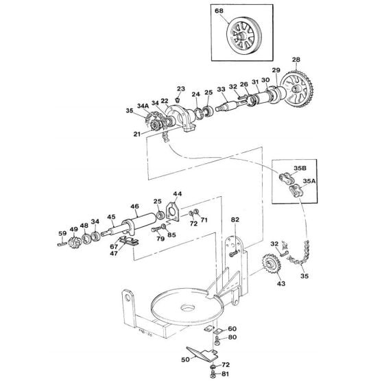 Drum Drive Assembly for Winget 175T Mixers