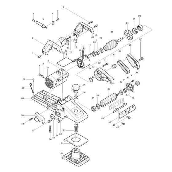 Complete Assembly for Makita 1805B Planer