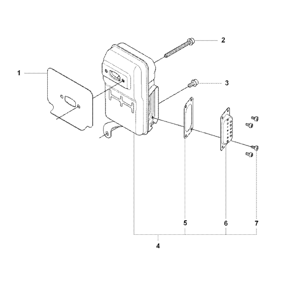 Muffler Assembly For Husqvarna 180BF Leaf Blowers